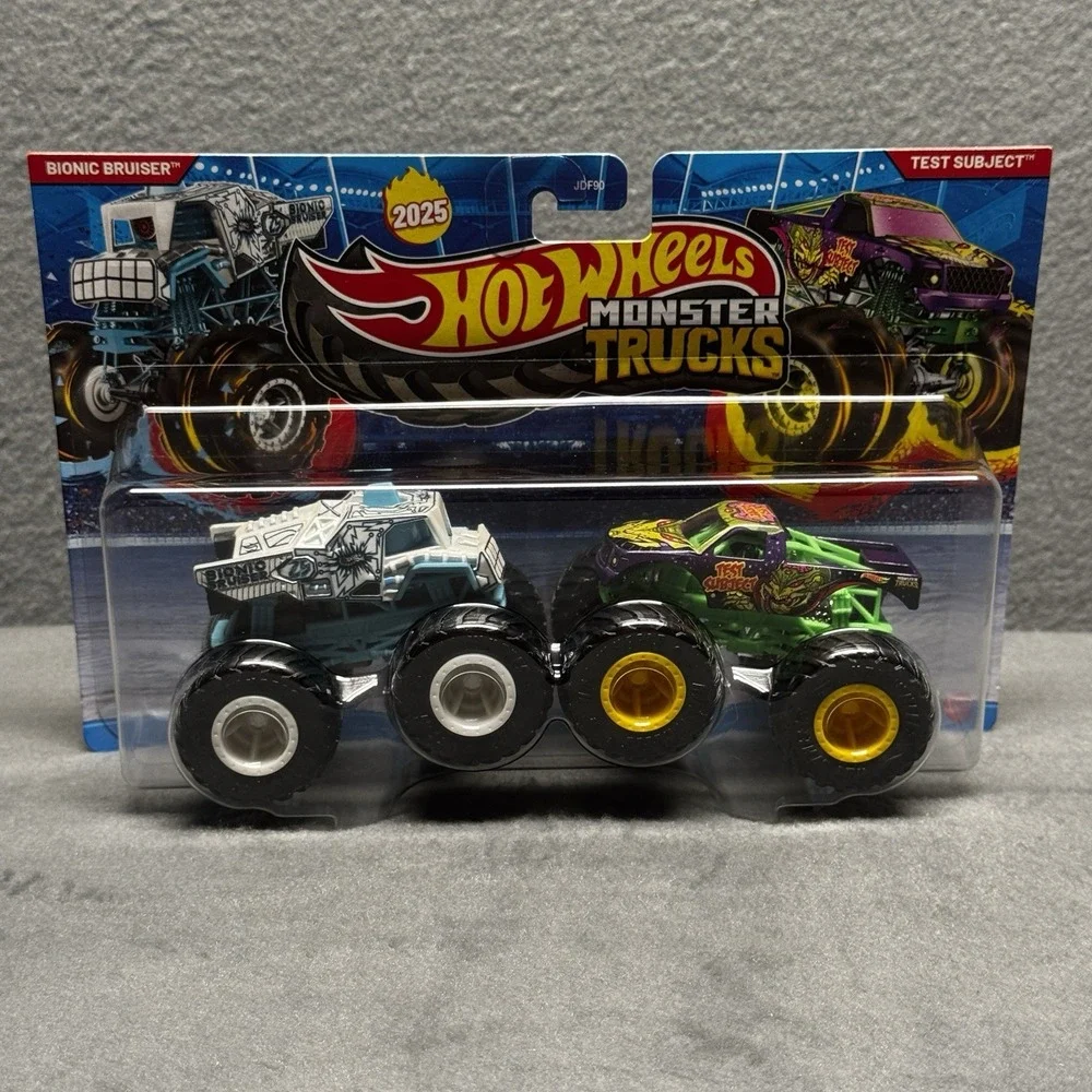 Hot Wheels Monster Trucks Test Subject And Bionic BRUISER Set Brand New